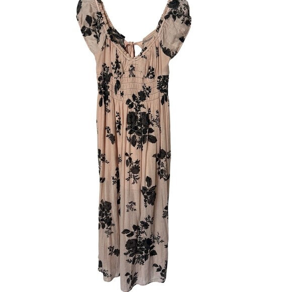Free People Forget Me Not Midi Floral Dress Smocked Size S NEW - Picture 3 of 12